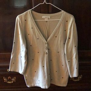 SOLD Christopher Banks 3/4 sleeve Vneck Cardigan EUC